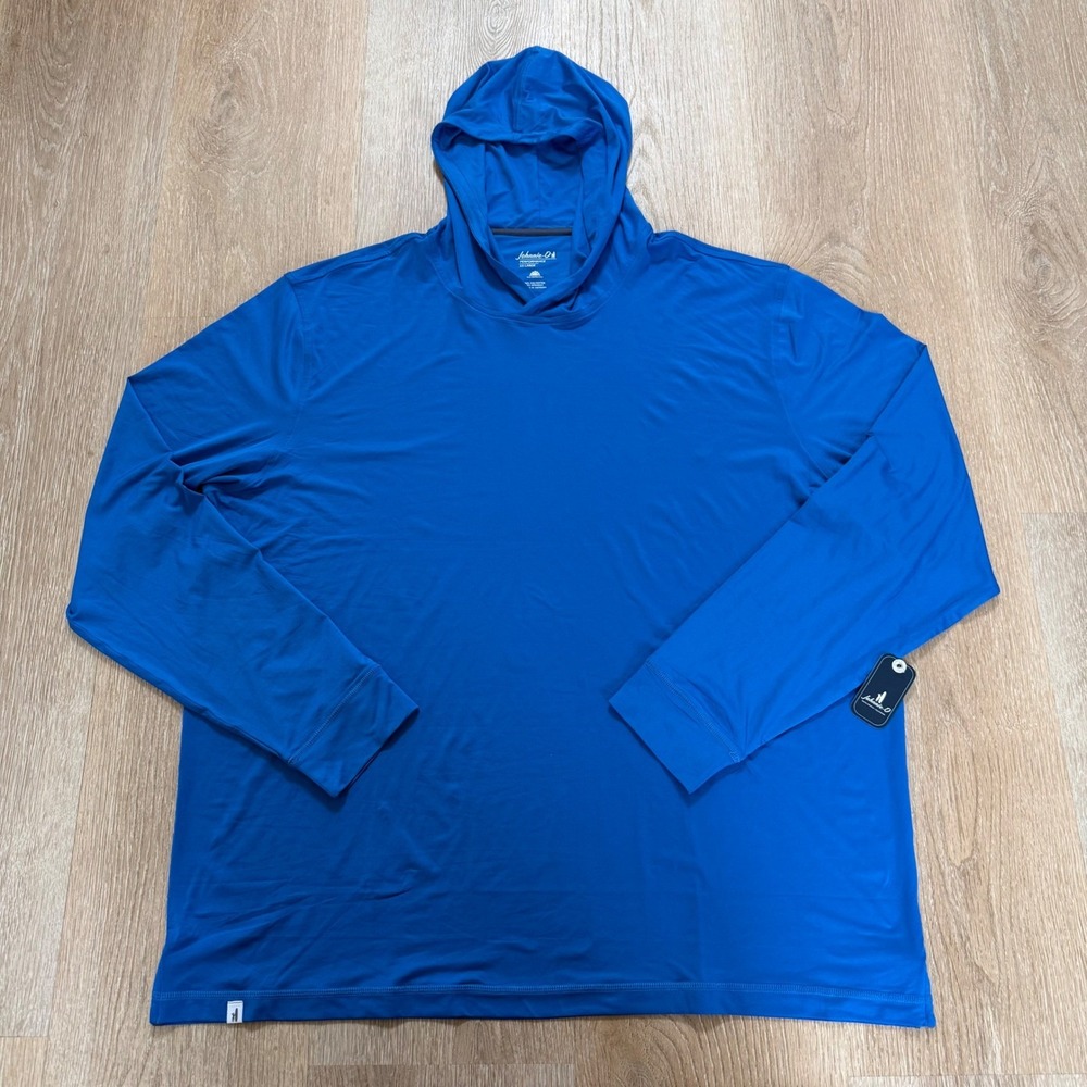 Johnnie-O Talon Performance Hoodie Mens XL Palisades Blue JMLT2620 UPF 50 NWOT - Picture 2 of 7